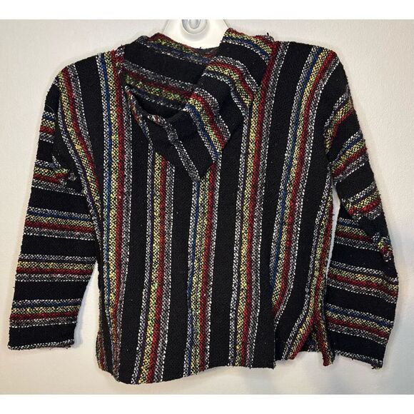 Mexican Poncho Baja Hoodie Surfer Skater Drug Rug Pullover Made in Mexico M Tall - Picture 1 of 7